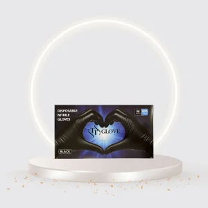 دستکش نیتریل مشکی مدیوم برند تی تی گلاو